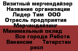 Визитный мерчендайзер › Название организации ­ Лидер Тим, ООО › Отрасль предприятия ­ Мерчендайзинг › Минимальный оклад ­ 18 000 - Все города Работа » Вакансии   . Татарстан респ.